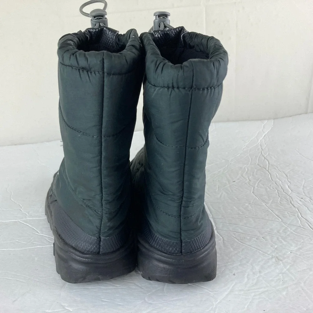 The North Face Nuptse‎ Padded Winter Boots Boys Sz 2 Black Insulated Snow Puffer